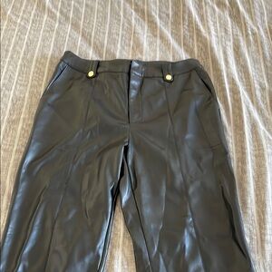 Black Faux Leather Pants